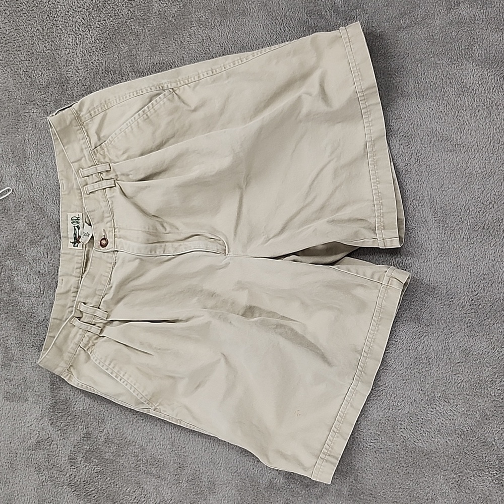 Vintage R&R Shorts Beige Classic Chino Pleated Men's Size 36 walking Hiking